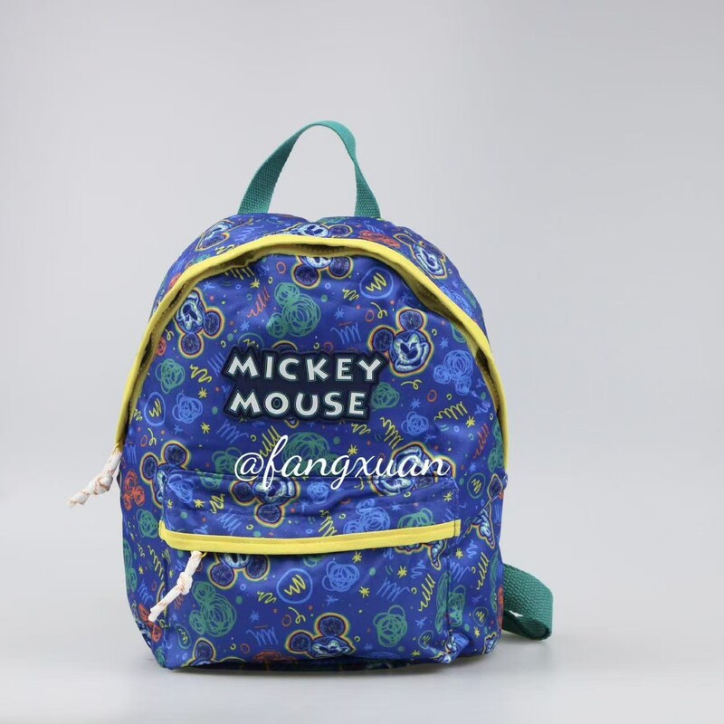 Cross-Border Winter New Children's Miqi Printed School Bag Blue Coil Graffiti Backpack Boys and Girls Travel Bag