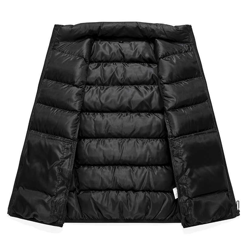 Comercio exterior transfronterizo otoño y invierno hombre chaleco de algodón cuello sin mangas chaqueta de hombro hombre abrazadera de algodón calentamiento grueso marea