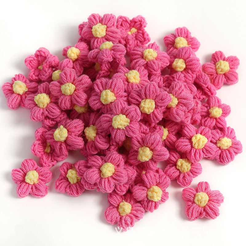 DIYジュエリーアクセサリー パフフラワー ジュエリーバッグ 手編みフラワー マカロン 完成品 卸売|undefined