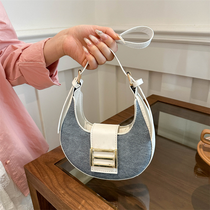 Bolso de moda de empalme en línea primavera y verano 2024, nuevo estilo universal temperamento extranjero bolso de hombro estilo coreano bolso de mujer universal