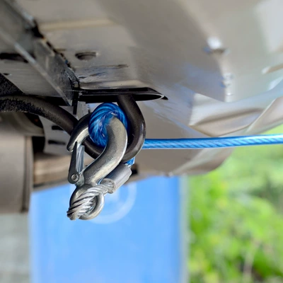 trailer belt towing hook safety – Trailer rope/net/strap