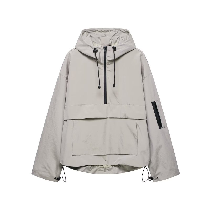 ヨーロッパとアメリカのクロスボーダー婦人服卸売女性のスリープルーフ生地フード付きジャケットマルチカラージャケット|undefined