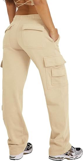 Women's Clothing New Multi Pocket Y2K Overalls Casual Loose Sports Fitness Wide Leg Pants_voghion.com