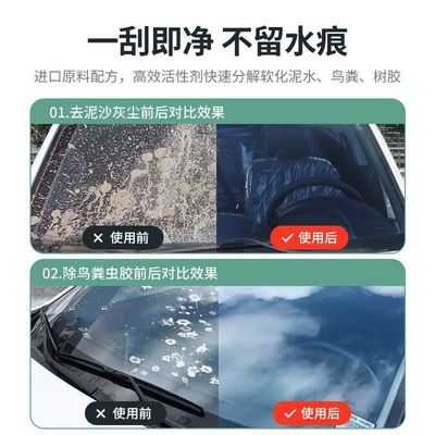Glass agent winter car cleaner, oil film remover