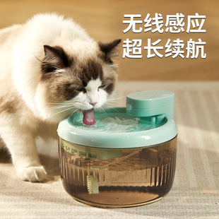 Cat Smart Water Dispenser Wireless Charging Dog Automatic Flow Sensor Filter Water Dispenser Feeding Bowl Supplies