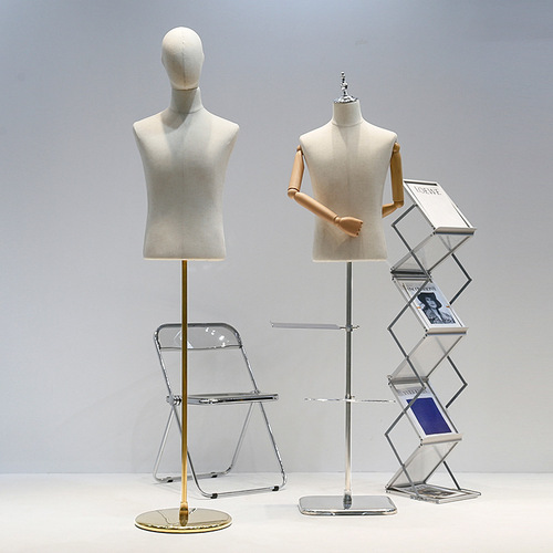 Men's clothing store mannequins half-body full-body dummy mannequins suits display rack window hangers metal racks
