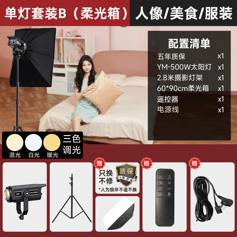 YM-500W-단일 램프 B [적용 가능: 사진 촬영, 사진 조명]