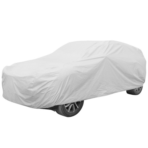 Car Cover PEVA Single Layer Sunshade Silver Rainproof Sun Protection Car Cover Protective Shield All-Season Universal Dustproof Car Cover