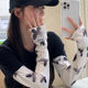 Gradient Butterfly Ice Silk Sun Protection Sleeves Cute Women's UV Protection Gloves Summer Riding Driving Arm Protection Ice Sleeves