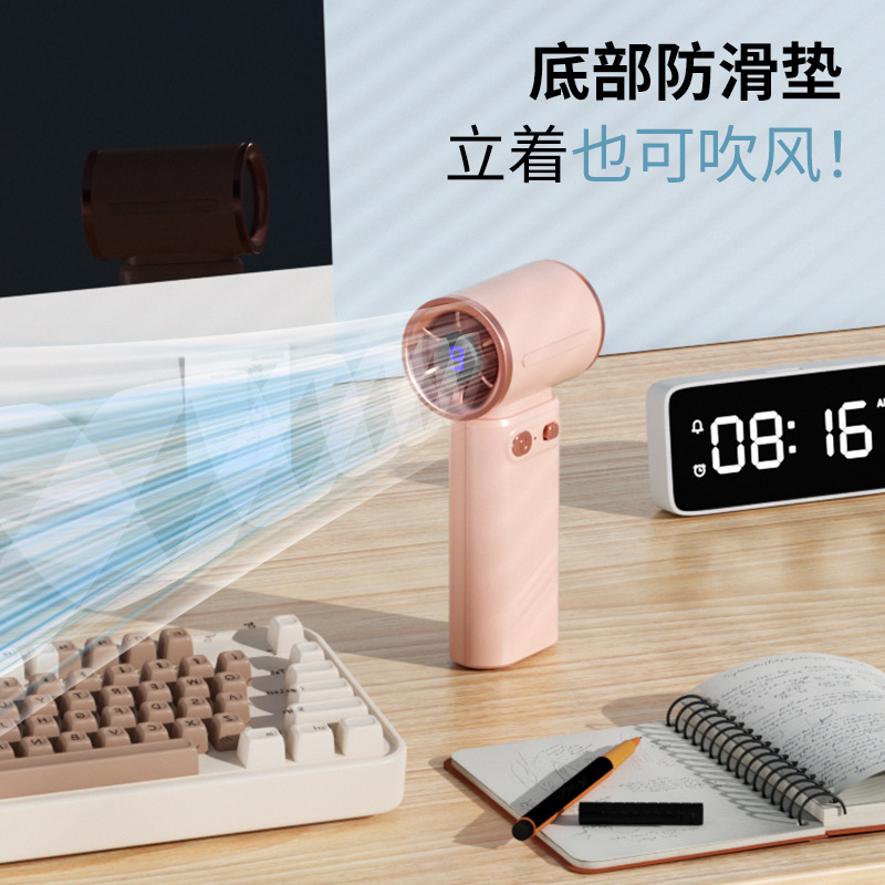 クロスボーダー高速ブラシレスM-300ターボハンドヘルド小型ファンミニポータブル小型充電ディスプレイデスクトップファン|undefined