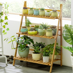 ベランダ用フラワースタンド、植木鉢スタンド、ベランダ用移動式、リビングルーム、ホール用、屋内木製折りたたみ式フラワースタンド