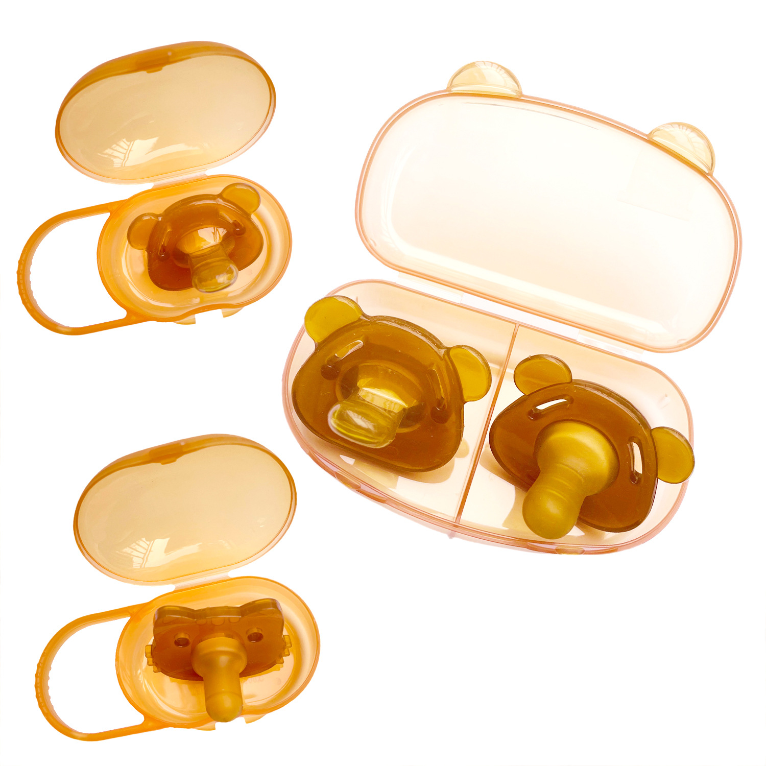 Pacifier box dust box suitable for portable Portable Hook baby sanitary storage box maternal and child pacifier