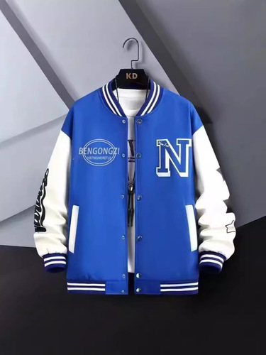 Cross-border autumn and spring jacket for men—trendy brand baseball uniform hoodie, stylish and sporty, dropshipping available.