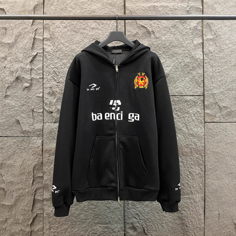 Correct Version of Paris B's 25Fw Man Series No. 10 City Limited Zipper Sweatshirt Couple Cardigan Jacket Correct Version of Paris B's 25Fw Man Series No. 10 City Limited Zipper Sweatshirt Couple Cardigan Jacket