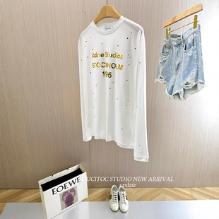 Correct Version Ac American Old Retro 1996 Digital Hanging Dyed Letter Short-Sleeved T-Shirt Men and Women Couple T-Shirt