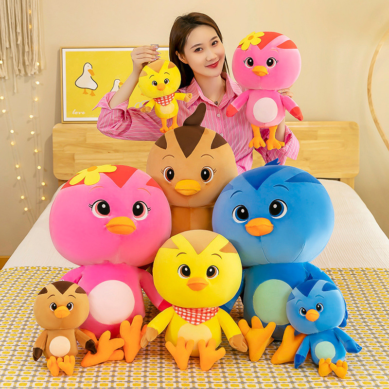 Cute Chicken Squad Plush Toy Set Adorable Chick Plushies Duo Duo Mai Qi Huan Huan Dolls Children's Birthday Gift Cute Chicken Squad Plush Toy Set Adorable Chick Plushies Duo Duo Mai Qi Huan Huan Dolls Children's Birthday Gift