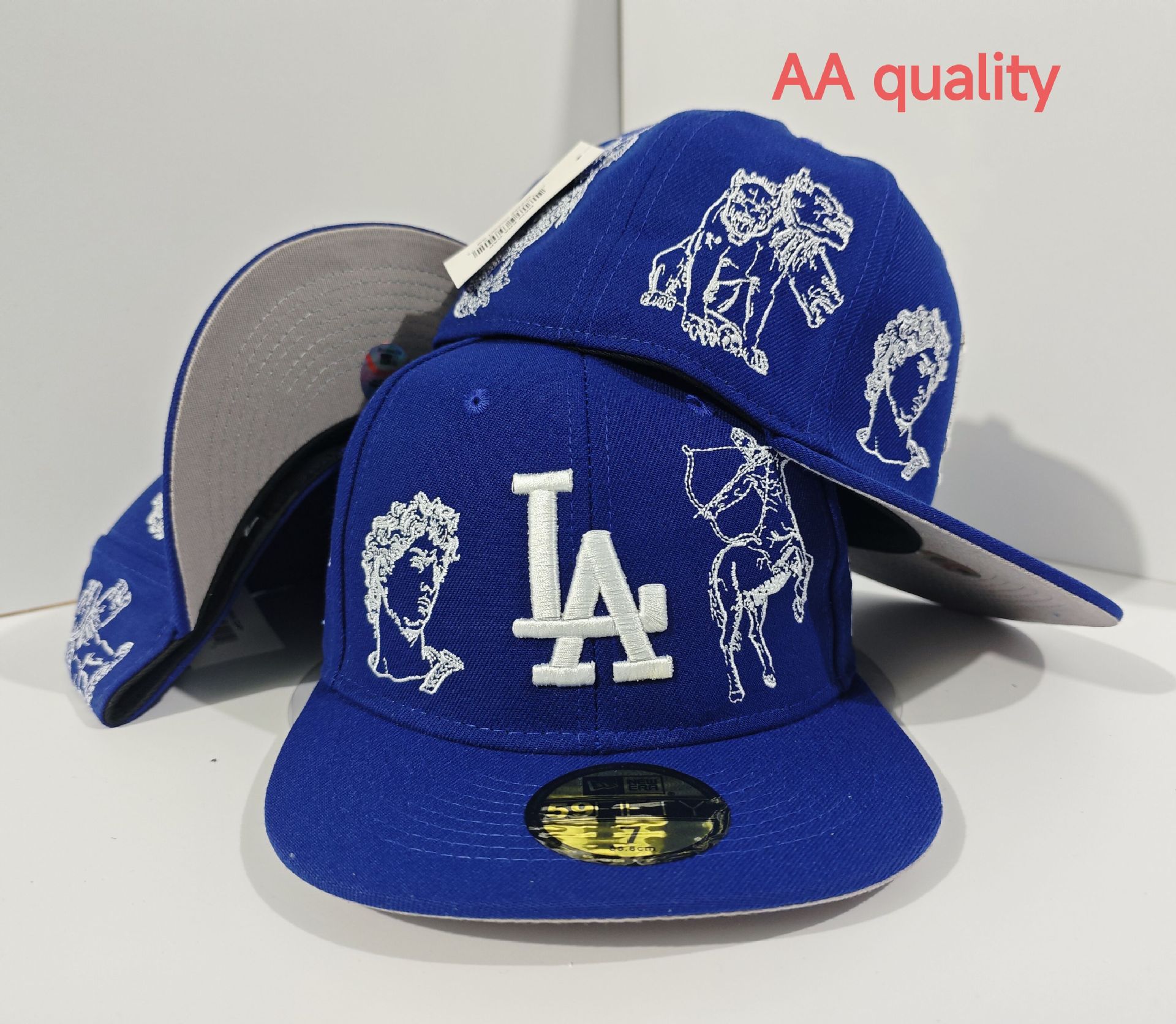 2025 nueva venta caliente exportación transfronteriza MLB gorra de béisbol AA patrón ala plana tamaño de moda sombrero de ala plana