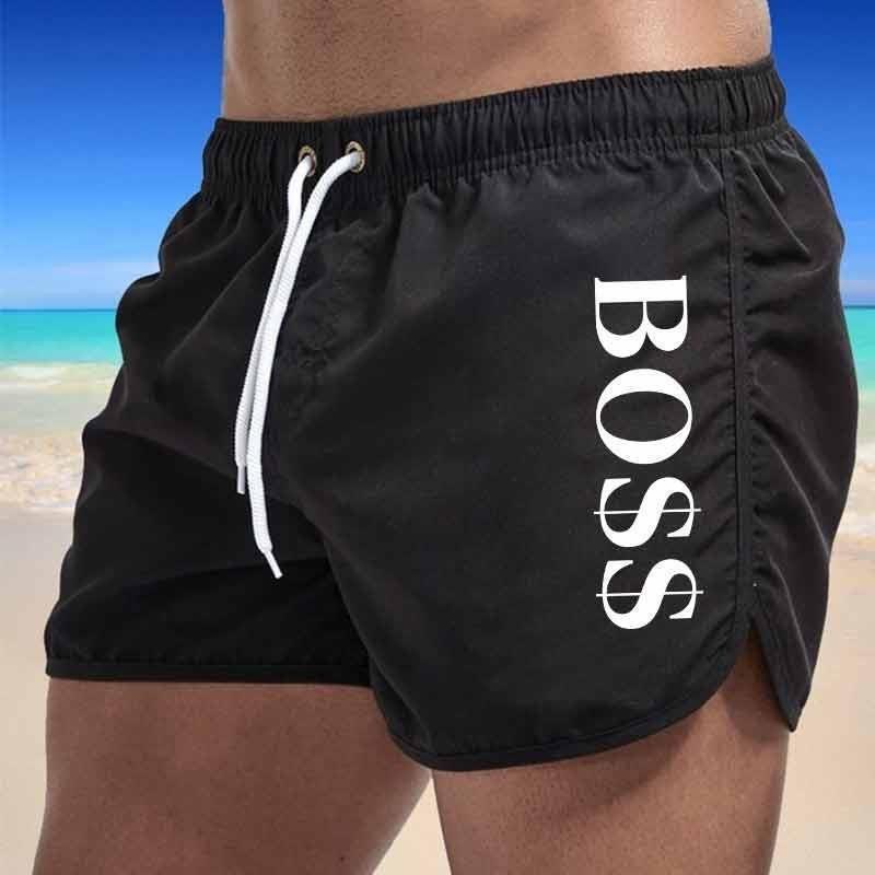 2022 New European and American Men's Fashion Beach Swimming Shorts Sports Three-Point Shorts Men's Outdoor Fitness Jogging Wear