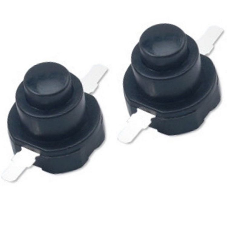 灯具尾部自锁开关  照明尾部按钮手电筒开关  圆形按键开关大电流