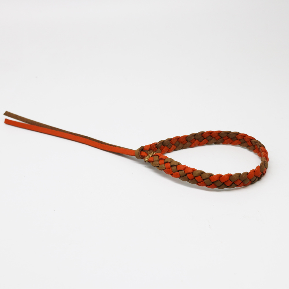 오렌지+브라운 [가죽팔찌] (네이키드)