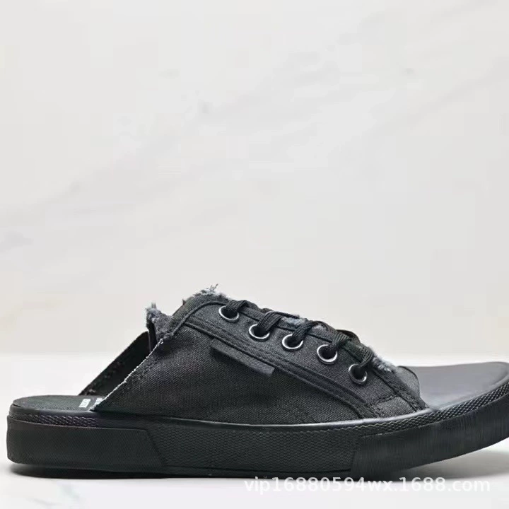 Низкие кеды-слипоны (Balenciaga), потертый винтажный вид, ткань, 35–45 EU