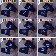 Anime Glove Half Finger Gloves Thick Warm Thumbless Gloves Typing Writing Night Light Model Wrist Guard