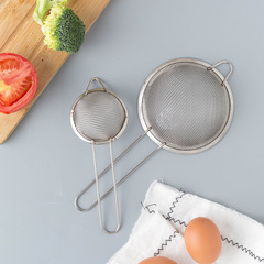 5YA1 baking tool with handle wide-sided flour sieve stainless steel hand-held ultra-fine flour sieve sieve small large size