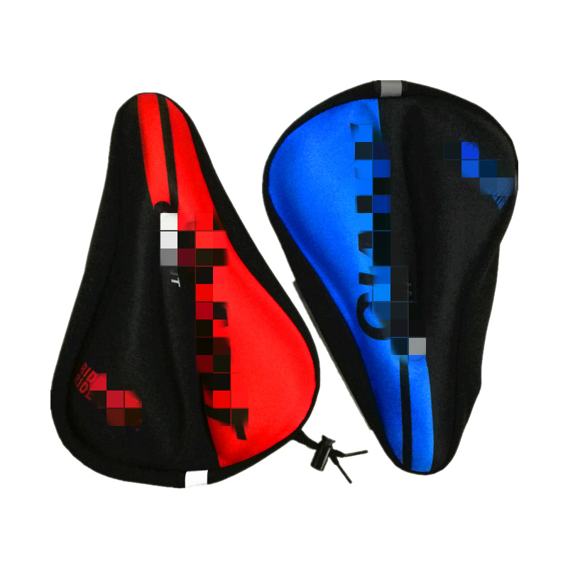 定做彩色热升华自行车硅胶坐垫套山地车座套骑行坐垫鞍座套可定做|ms