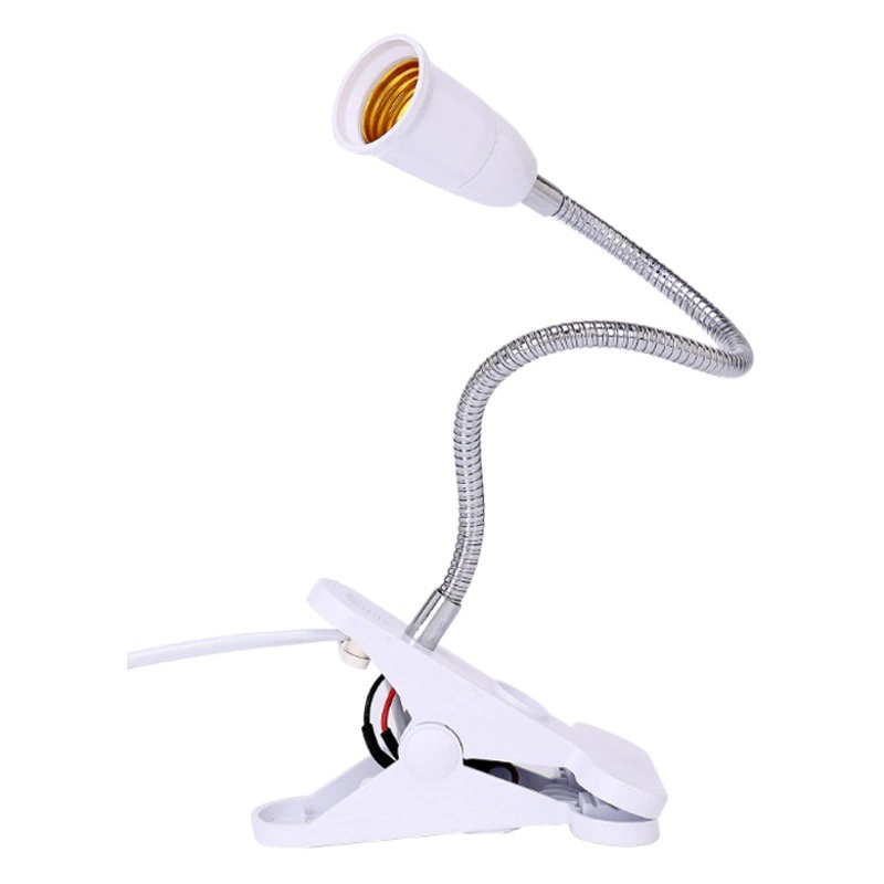 Универсальный патрон E27 с креплением-клипсой, удлинитель E27, ночник, настольная лампа, патрон-клипса с проводом, универсальная регулировка