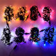 LED black string lights male and female connected to the stars festival wedding decoration lights Christmas lights outdoor engineering waterproof string lights