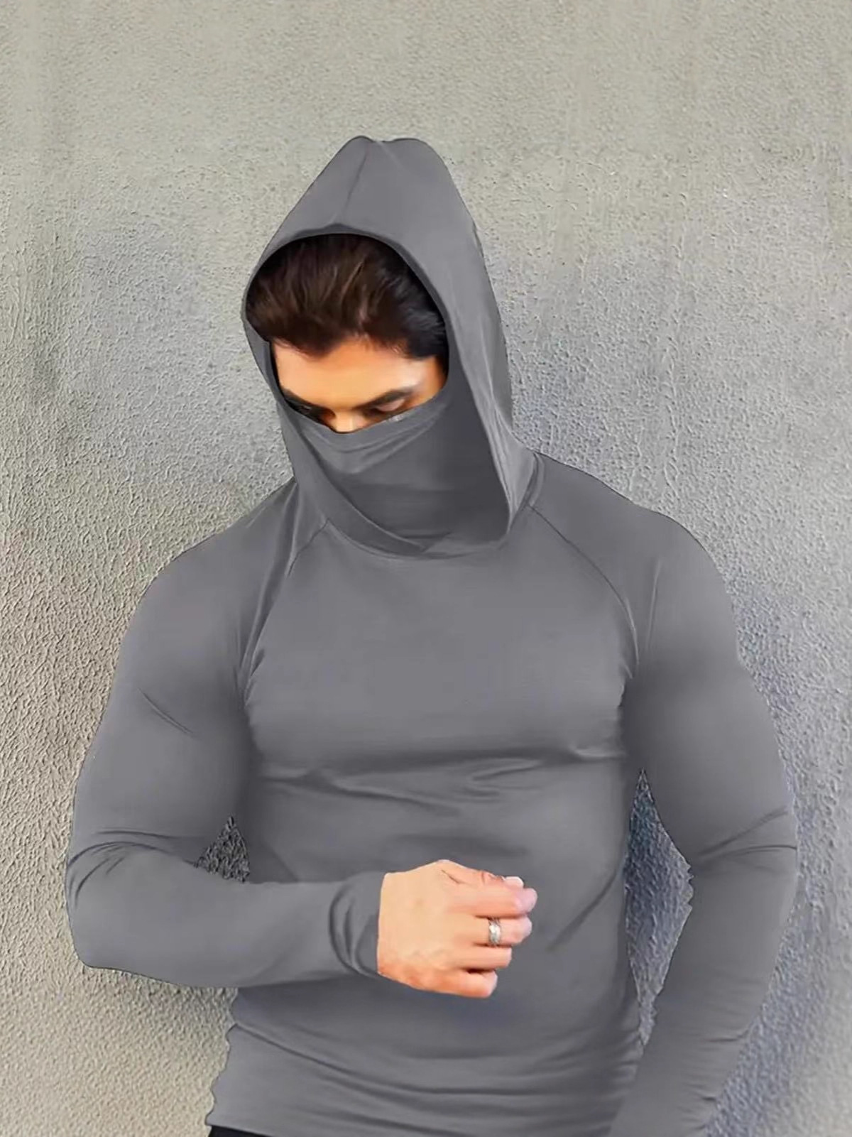 Compra a granel preferencial transfronteriza deportes al aire libre alta velocidad elástica seca manga corta entrenamiento de ciclismo corta gorra de corbata alta apretada