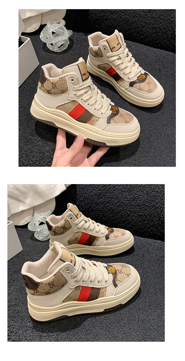 Scarpe alte da donna con suola spessa, sneakers retrò color block, nuove scarpe da donna autunno 2023, scarpe sportive e casual comode e versatili_voghion.com