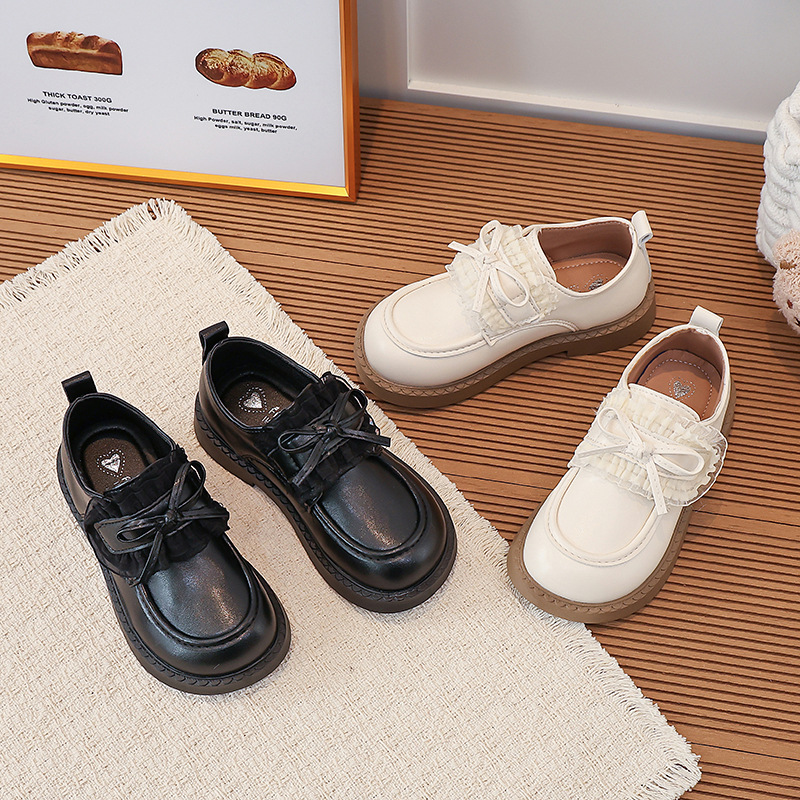 Zapatos de cuero para niñas 2026 primavera y otoño nuevos zapatos de princesa para niños zapatos de bebé zapatos Lefour negros zapatos de moda image 3