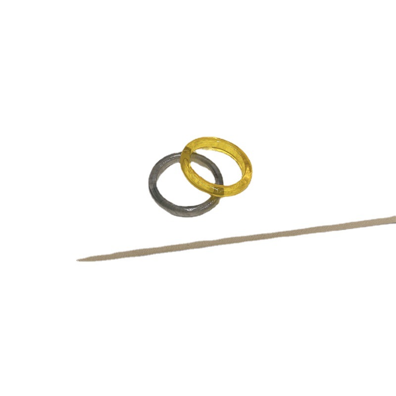 2022 Corea del Sur nuevo anillo fino de resina anillo de color caramelo estilo elegante anillo de moda personalizado anillo de dedo índice