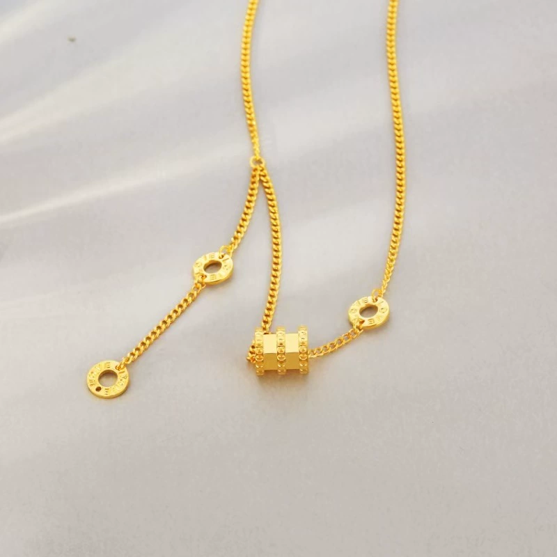 Модное колье с кисточками для женщин, нишевое, легкое и роскошное, универсальное, на ключицу, ювелирное украшение для интернет-знаменитостей, подвеска из чистого золота 999 пробы