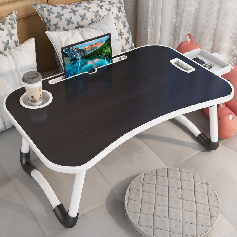 Bed Small Table Bedroom Folding Desk Student Online Class Computer Desk Dormitory Simple Learning Table Home Mobile