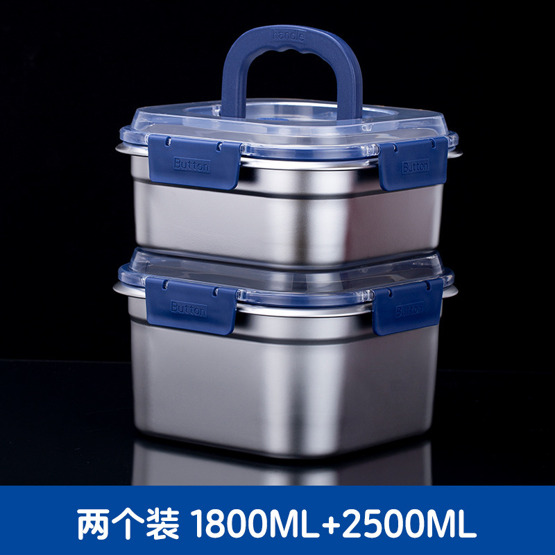 316ステンレス鋼の厚さを厚くして、新しい新鮮な箱に蓋の弁当箱があります。冷蔵庫には冷蔵専用の密封箱があります。|undefined