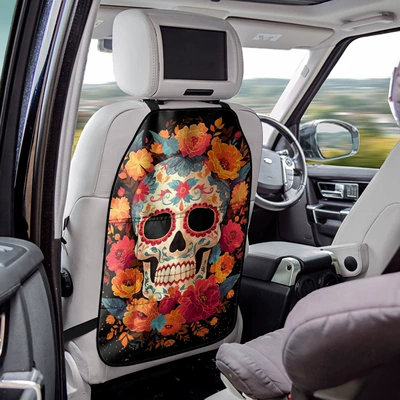 Chair back anti-kick pad – Car Seat Anti-Kick Pad Skull