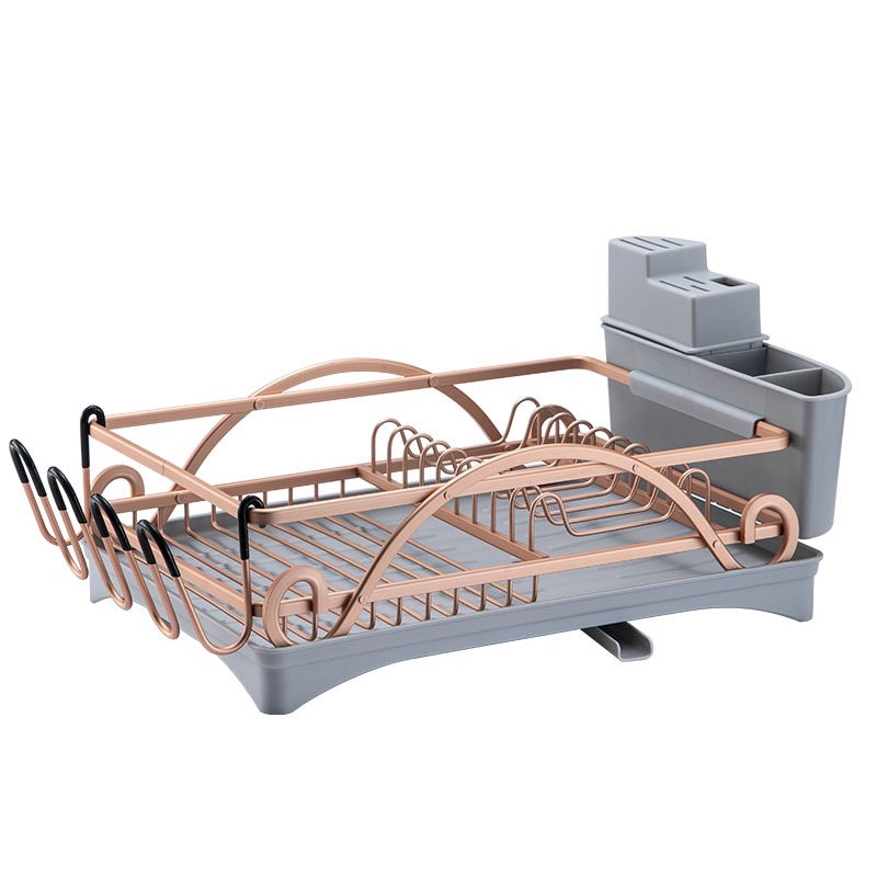 Bandeja de aluminio plato de drenaje bandeja de cocina estante de una sola capa multicolor hogar almacenamiento rack