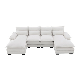 Japanese-Style Nordic Leather Sofa for Small Spaces, Simple Modern Three-Seater Living Room Leather Art Sofa