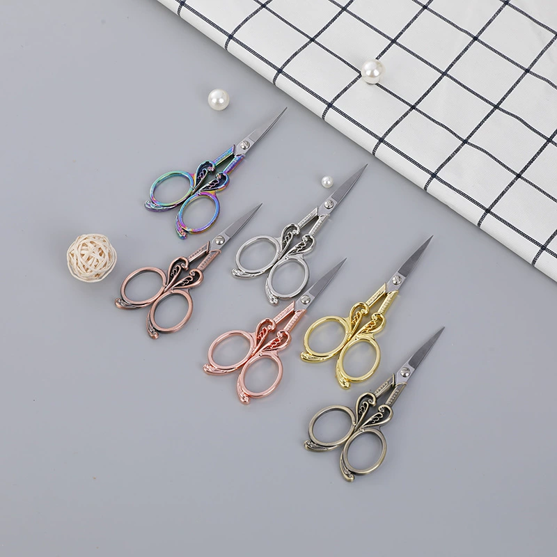 Retro Loan Plum Cut Handmade Paper -cutting Process Small Scissors Flower Word Embroidered Treasure Launch Beauty Small Scissors