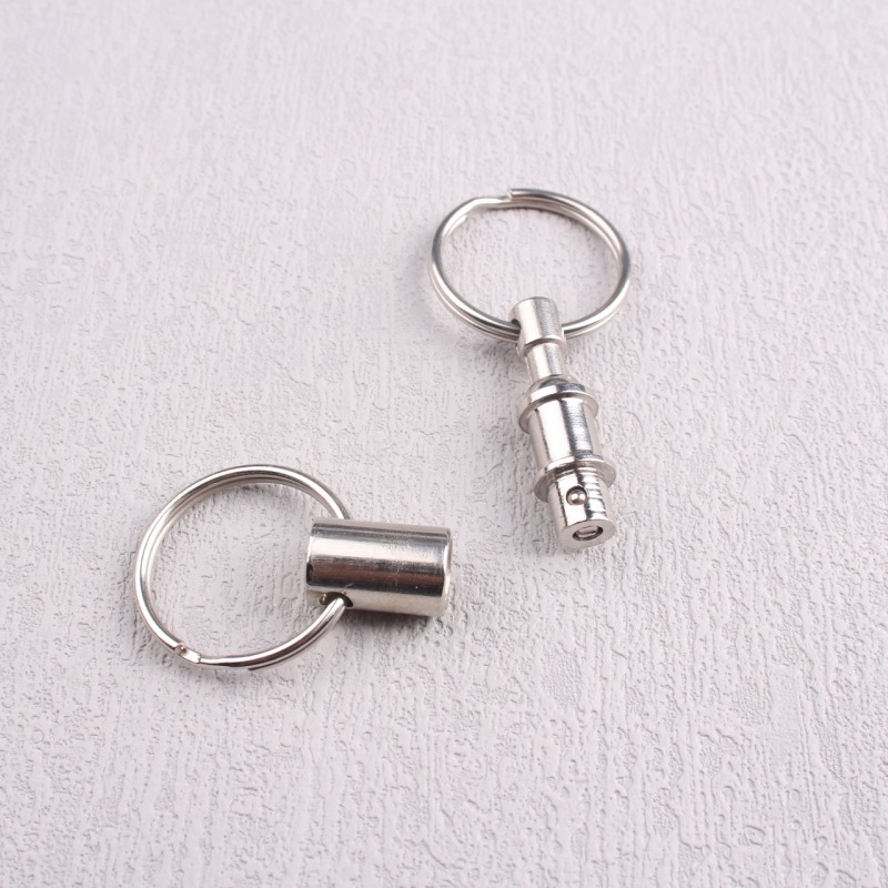 (2개) 공장 재고 키 체인 더블 헤드 이동식 서브 마더 분리 더블 링 데차 키 링 카 키 하드웨어 액세서리