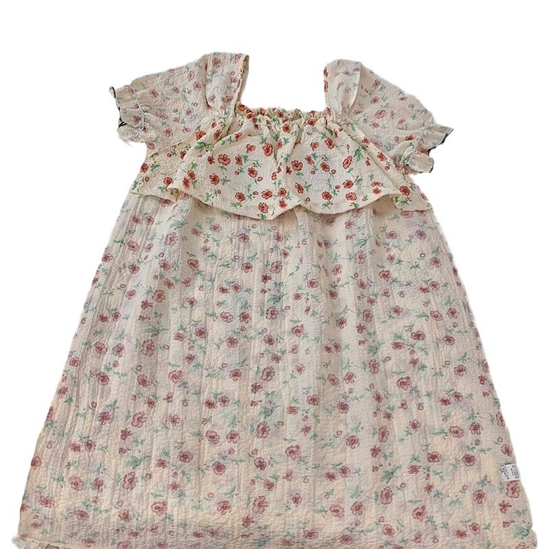 Verano con cojín de pecho espuma pijama de niña de manga corta media y larga ropa de dormir de estudiantes frescos dulces ropa de casa princesa