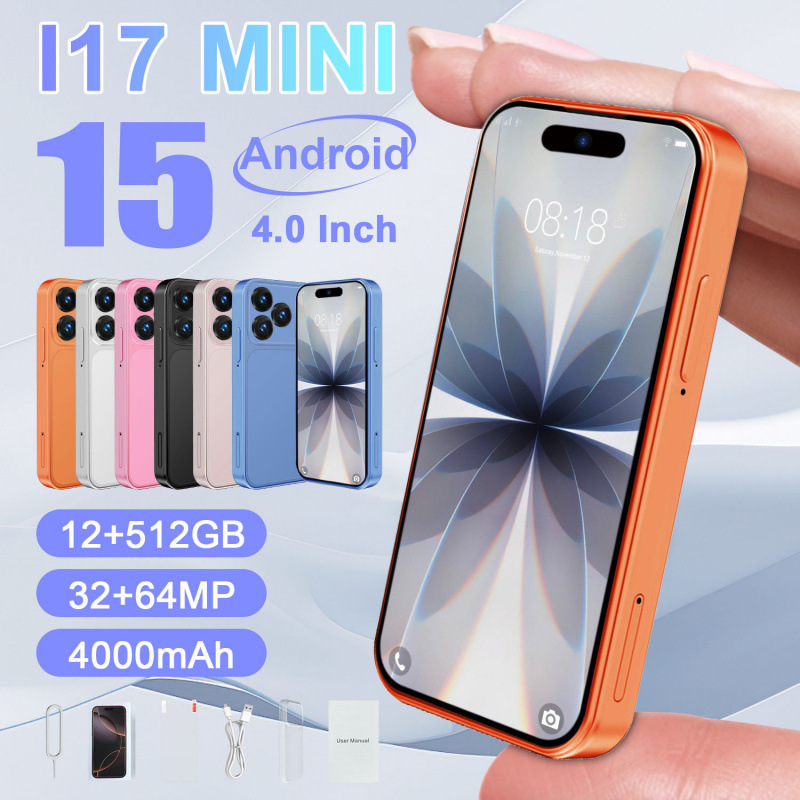 I17Mini Cross-Border Creative Mini 4.0inch Small Mobile Phone Hd Smart Island Real 4g Kidsren's Smart Phone
