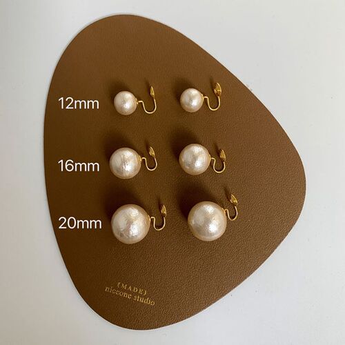 Insect-repellent incense plate ear clips Mona style earrings Xinjiang cotton large pearls retro earrings that make the face look smaller no piercing ear clips