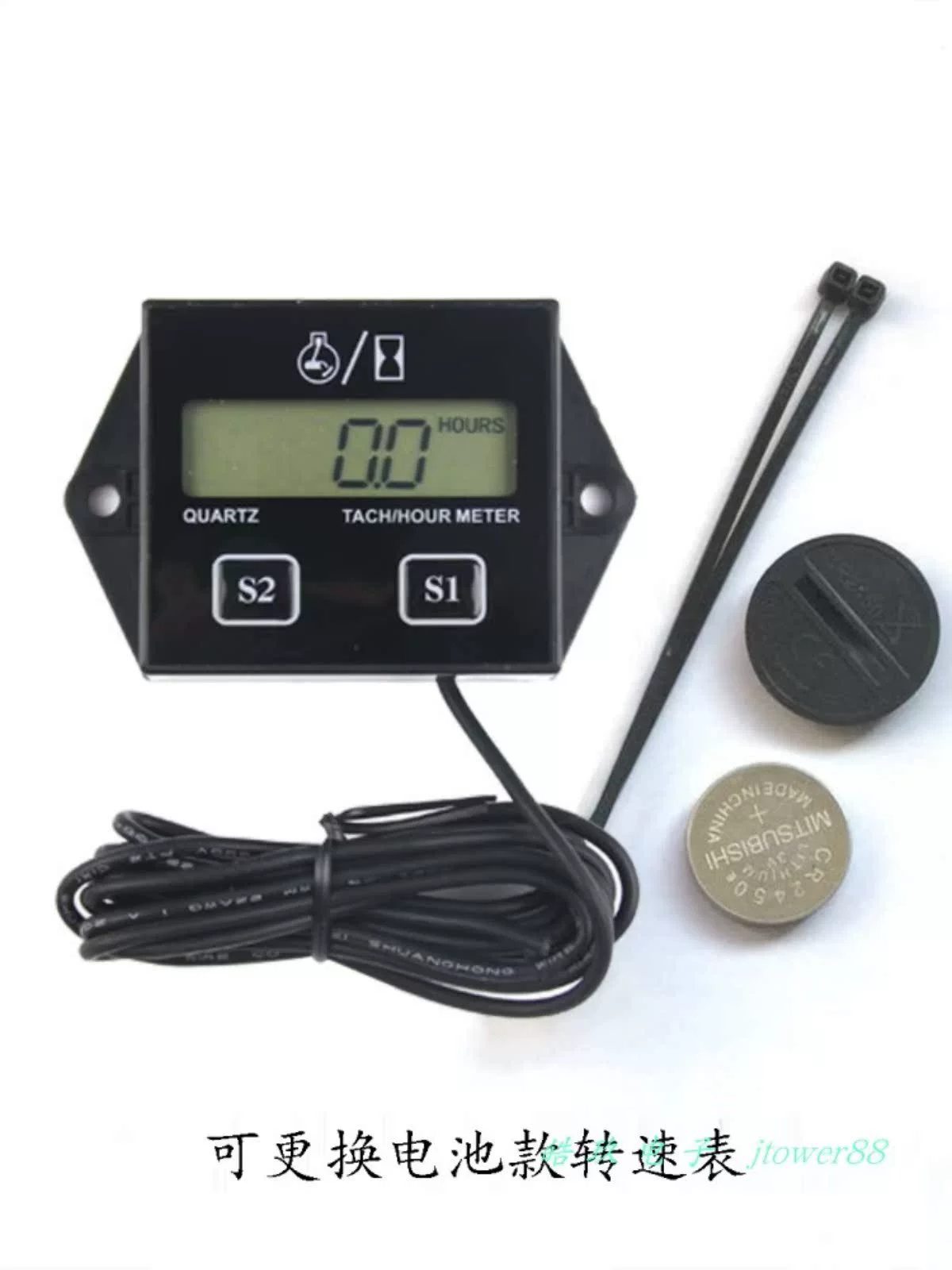 Motorcycle tachometer ATV digital display stroke induction engine chain saw lawn mower timer