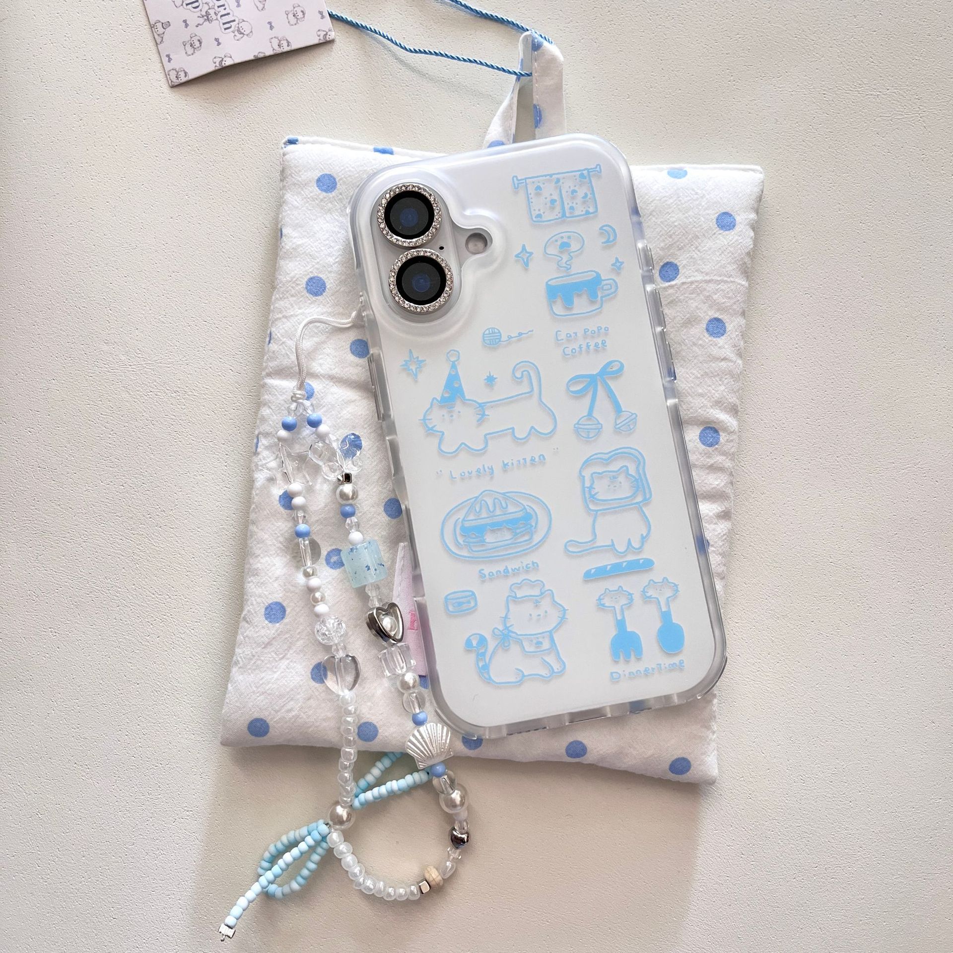 Línea simple pan gato para Apple 16ProMax funda para teléfono 15Pro fresco 14/13 nuevo 15PM