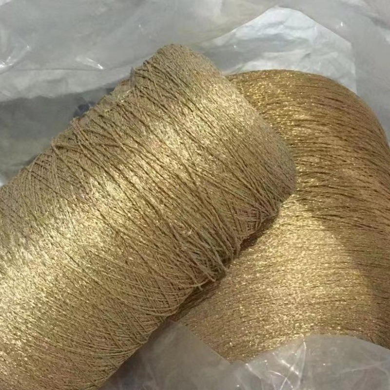 空心纱金丝线亮丝毛线包包钩边装饰浅金色线材料包闪光编织垒德株