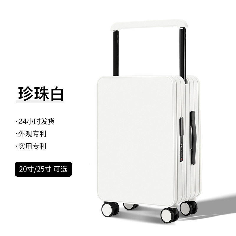 En nombre de la maleta con tirante ancho, embarque, viaje femenino de 20 pulgadas, rueda universal silenciosa de alto valor, caja con ruedas para PC de 24 pulgadas