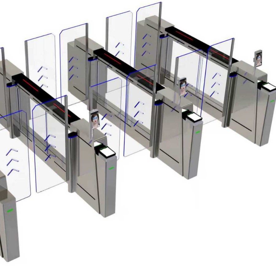 智能摆闸AB双门闸机海关机场身份验证人行通道闸防尾随安检速通门